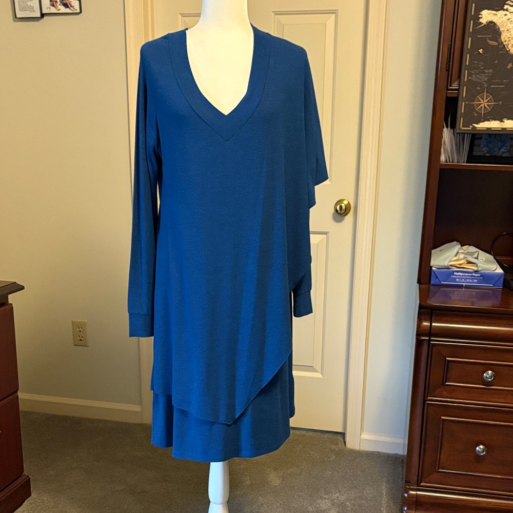 Soft Surroundings Asymmetrical Blue Dress